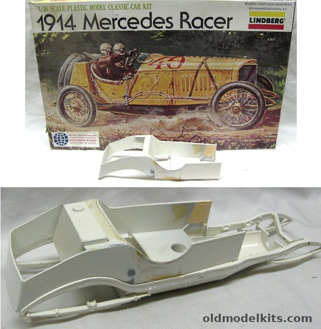 Lindberg 1/16 1914 Mercedes Racer, 6605 plastic model kit